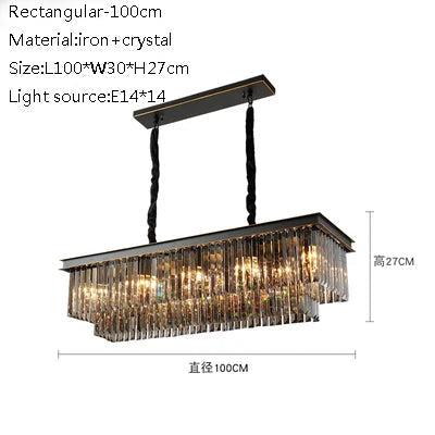 lustre moderne en cristal pour un éclairage élégant et raffiné