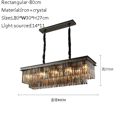 lustre moderne en cristal pour un éclairage élégant et raffiné
