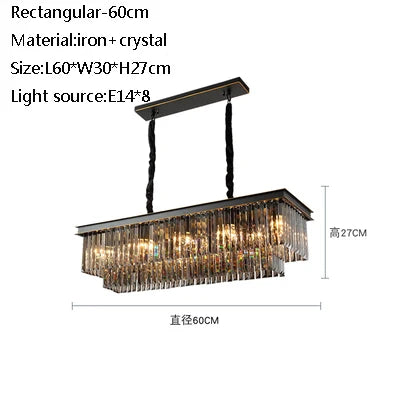 lustre moderne en cristal pour un éclairage élégant et raffiné