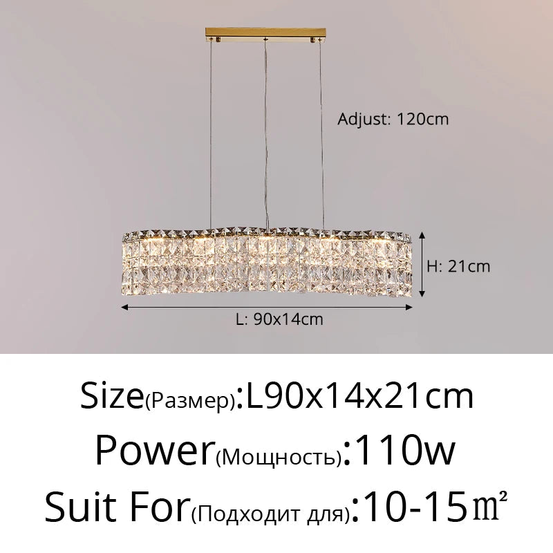 lustre moderne en cristal pour un éclairage élégant intérieur