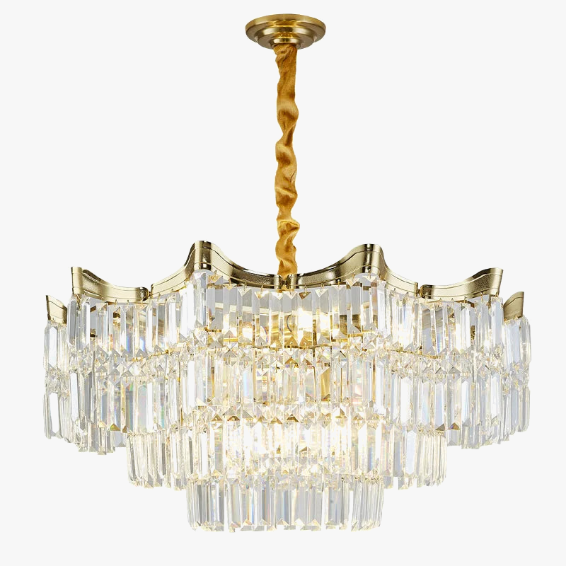 lustre moderne en cristal pour un éclairage luxueux