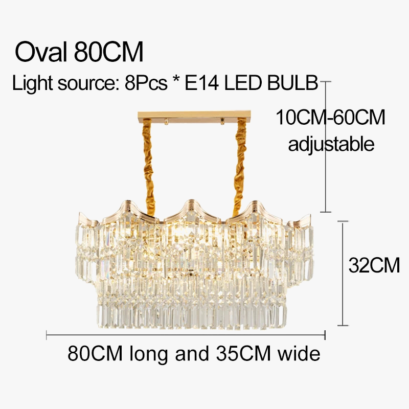 lustre moderne en cristal pour un éclairage luxueux