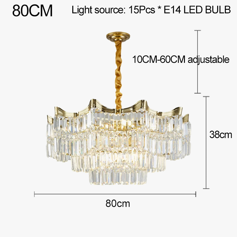 lustre moderne en cristal pour un éclairage luxueux