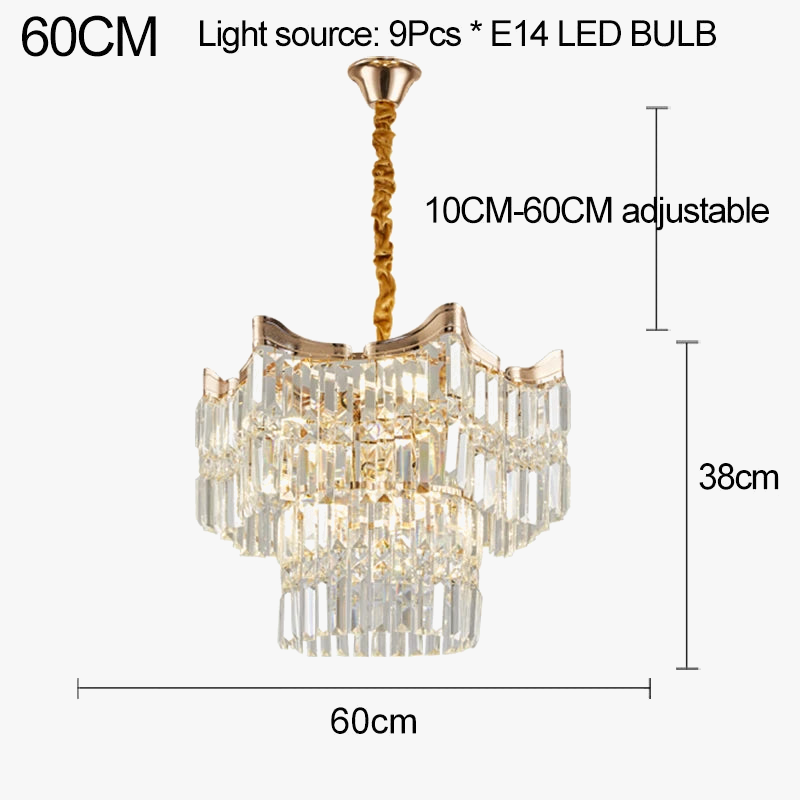 lustre moderne en cristal pour un éclairage luxueux