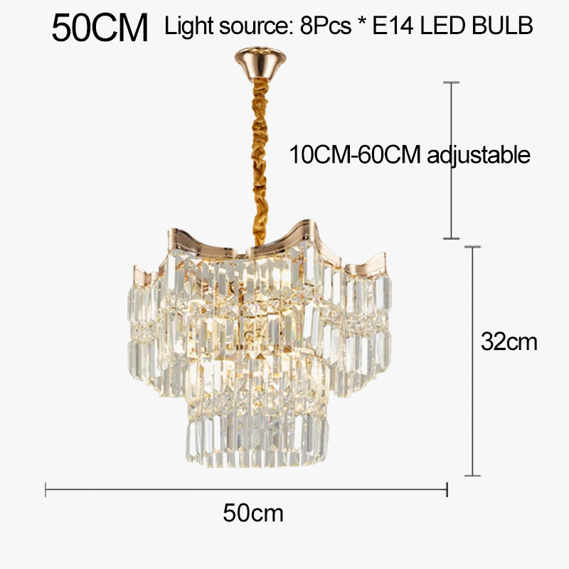 lustre moderne en cristal pour un éclairage luxueux