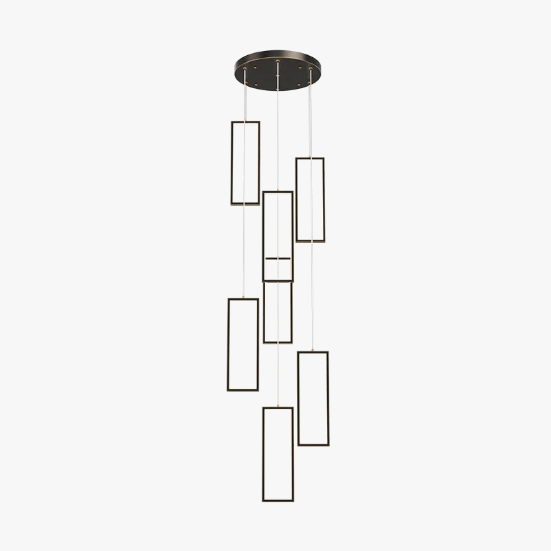 lustre moderne en cuivre avec éclairage LED design élégant