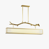 lustre moderne en cuivre design branche d'arbre décoratif intérieur