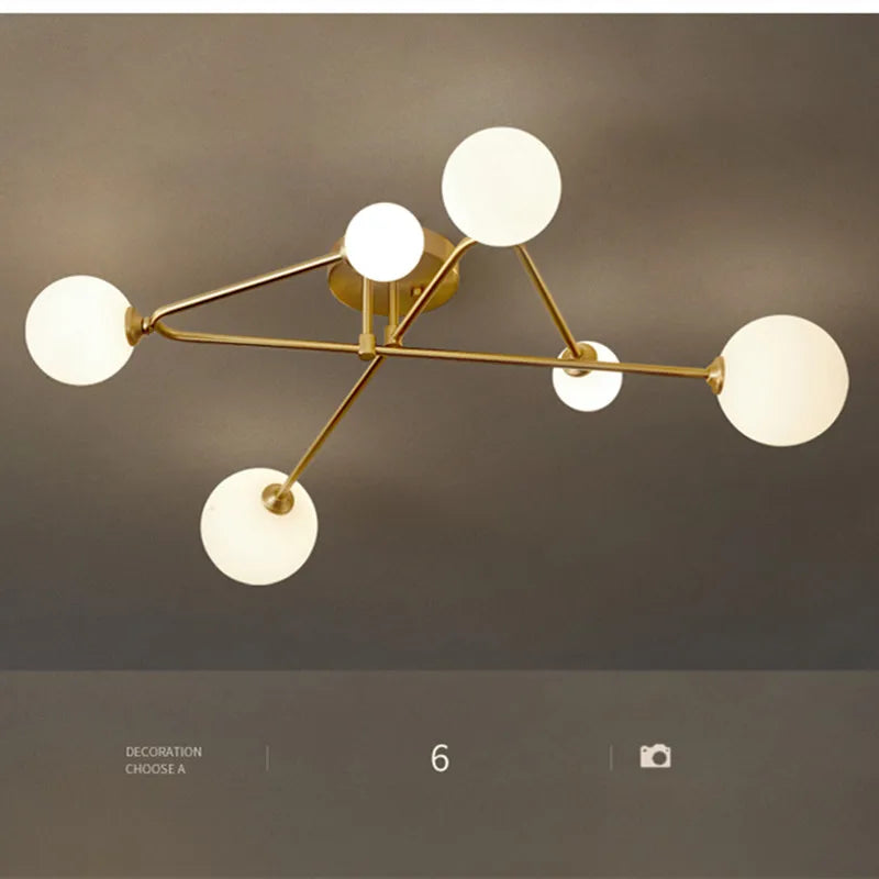 lustre moderne en cuivre design pour intérieur élégant