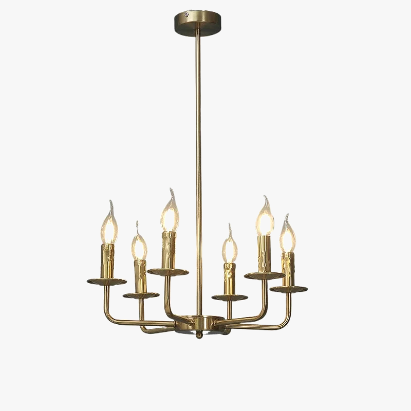 lustre moderne en fer design bougie à led créatif et luxueux