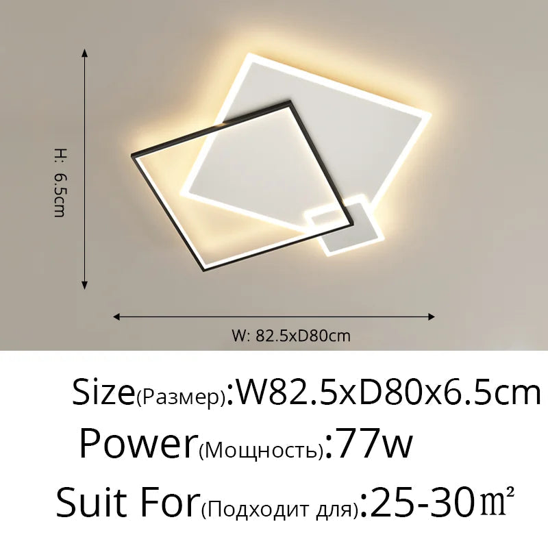 lustre moderne en fer forgé acrylique avec led intégrées