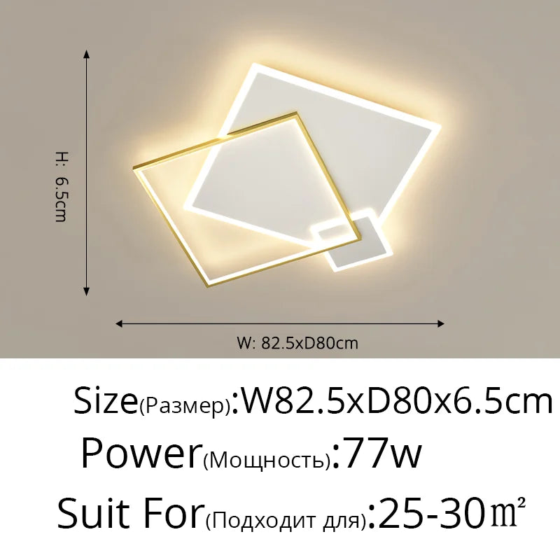lustre moderne en fer forgé acrylique avec led intégrées