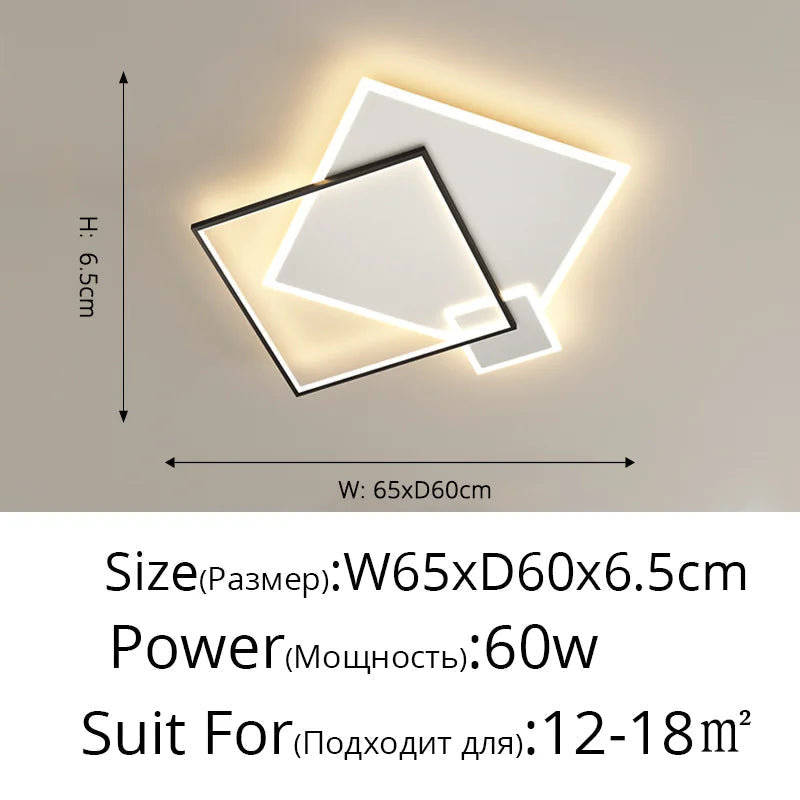 lustre moderne en fer forgé acrylique avec led intégrées