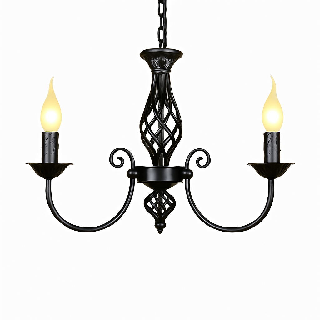lustre moderne en fer forgé pour décoration intérieure élégante