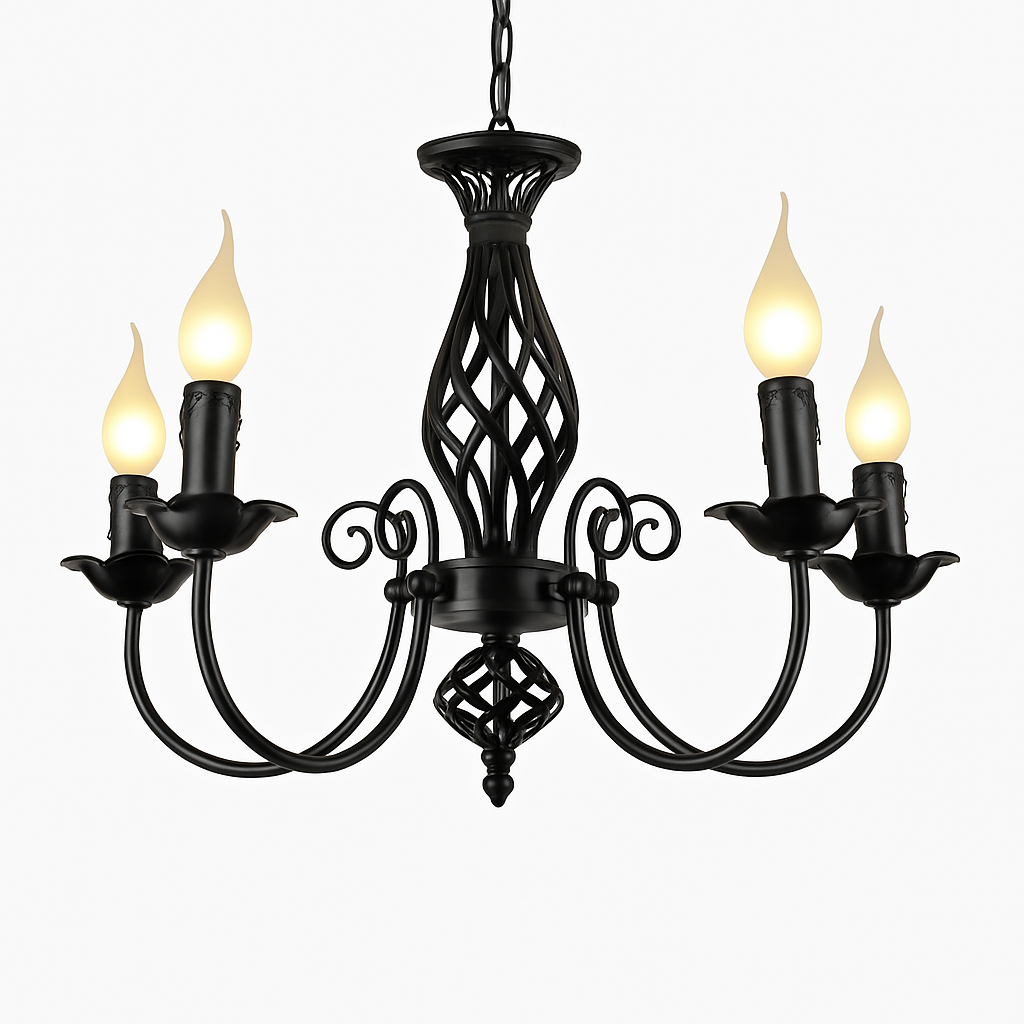 lustre moderne en fer forgé pour décoration intérieure élégante