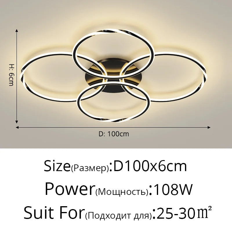lustre moderne en led design créatif minimaliste pour intérieur élégant