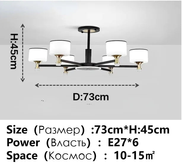 lustre moderne en led pour décoration intérieure élégante et luxueuse