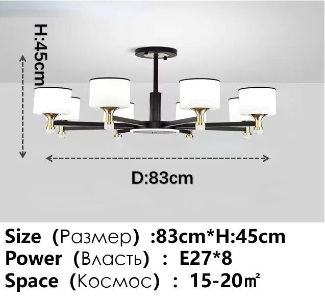 lustre moderne en led pour décoration intérieure élégante et luxueuse