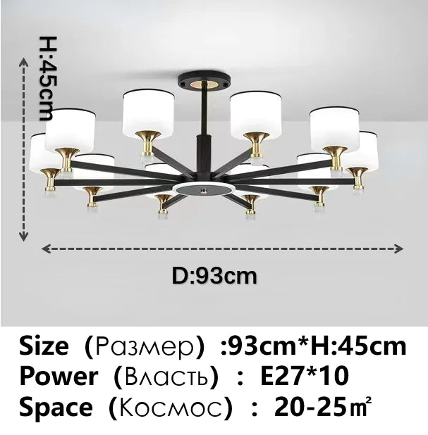 lustre moderne en led pour décoration intérieure élégante et luxueuse