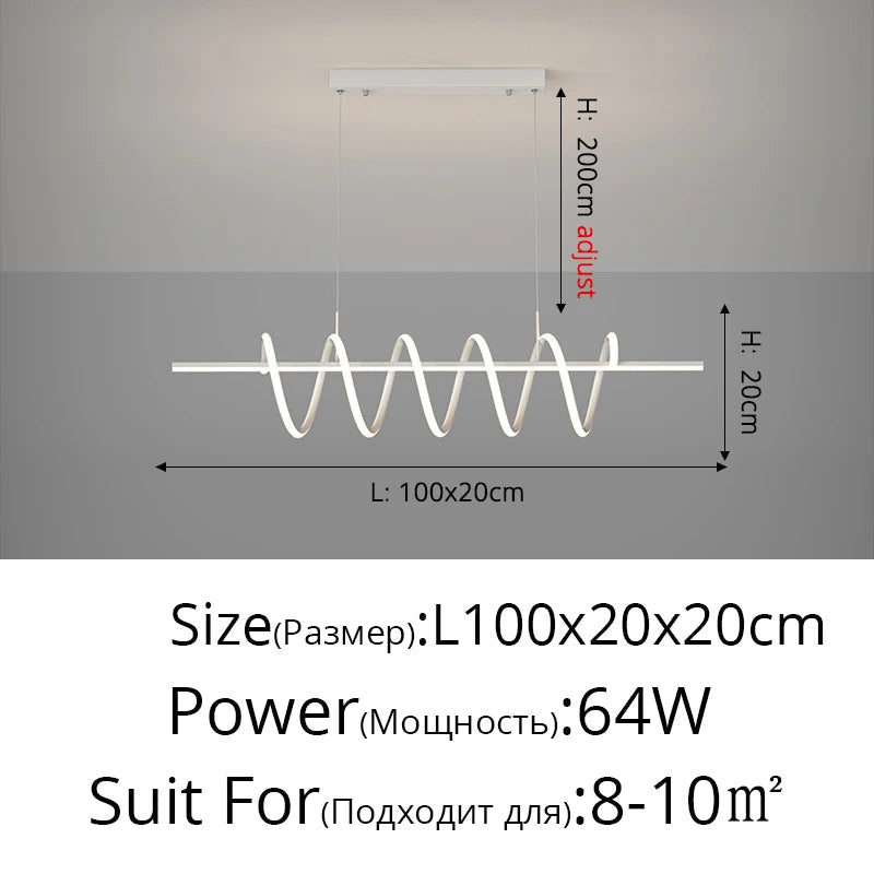 lustre moderne en led pour un éclairage élégant intérieur