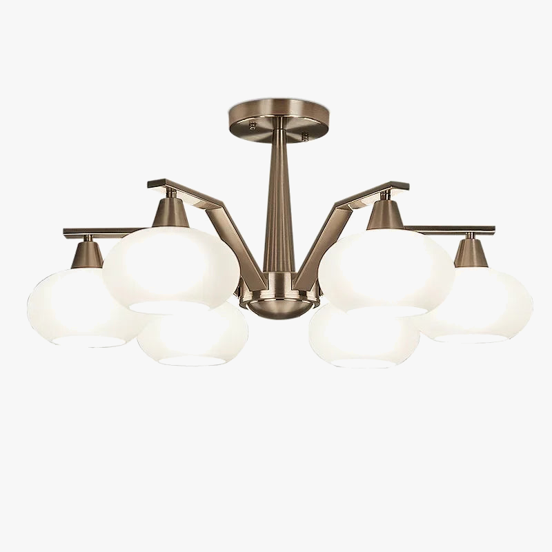 lustre moderne en métal avec éclairage led décoratif