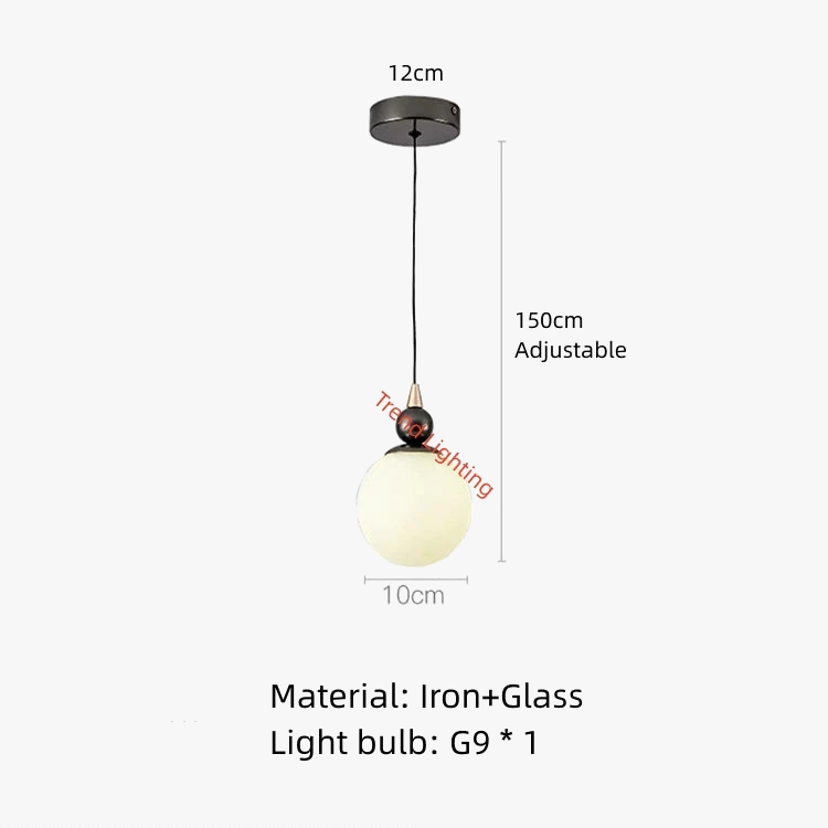 lustre moderne en métal et verre pour intérieur avec fil réglable