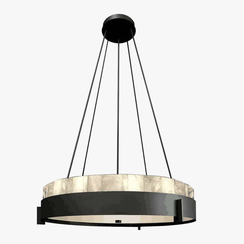 lustre moderne en marbre avec éclairage led créatif intérieur
