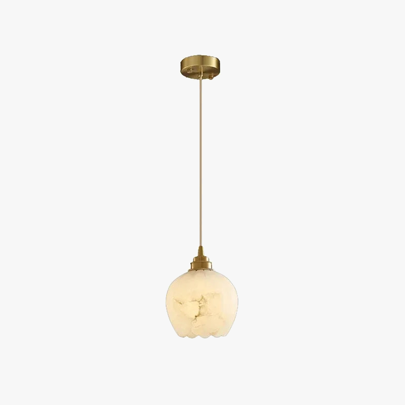 lustre moderne en marbre forme citrouille décoration intérieure créative