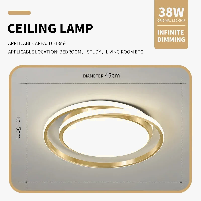 lustre moderne en or pour décoration intérieure élégante