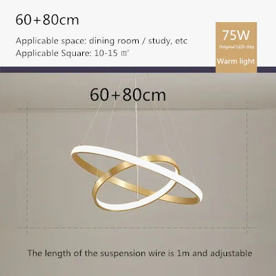 lustre moderne en style nordique avec télécommande et lumière led
