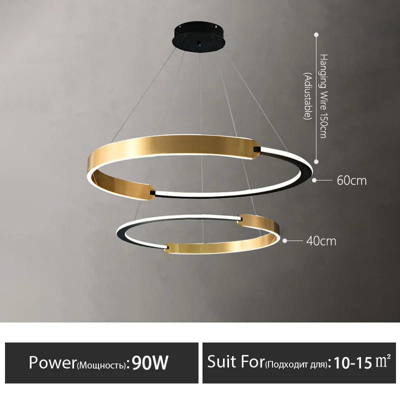 lustre moderne en style nordique pour décoration intérieure suspendue