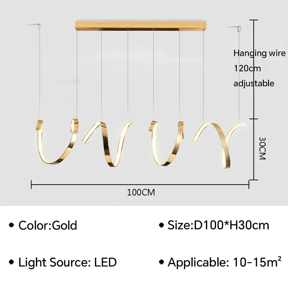 lustre moderne en suspension design irrégulier pour décoration intérieure