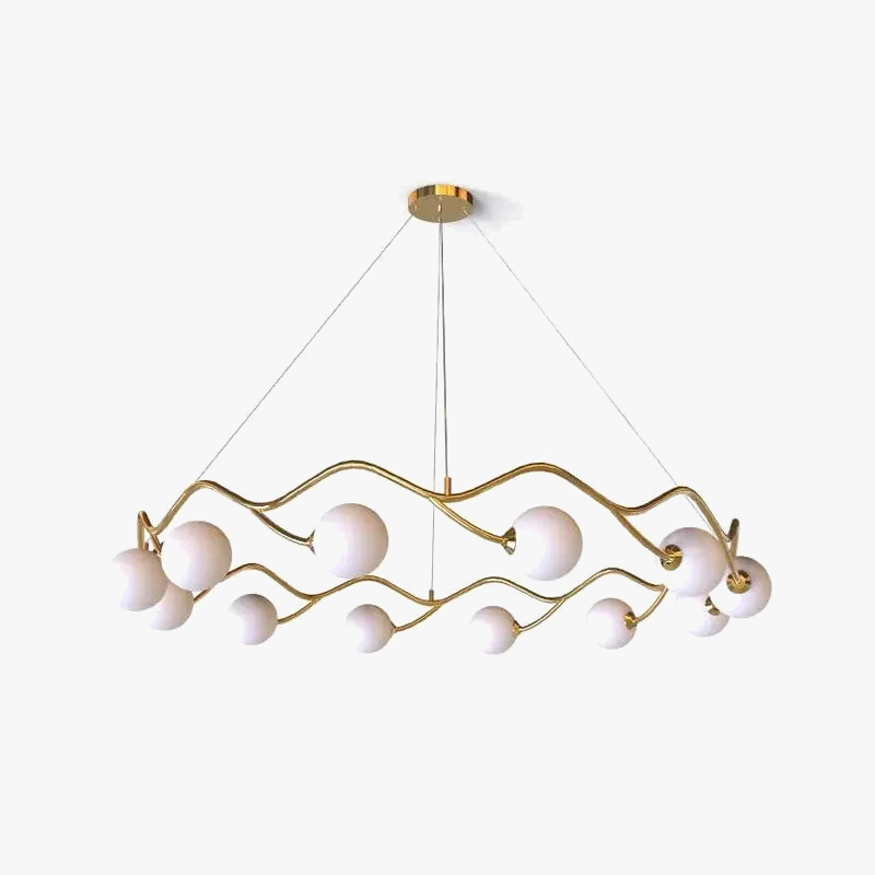 lustre moderne en verre blanc décoration artistique pour intérieur