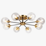 lustre moderne en verre boule pour un éclairage élégant