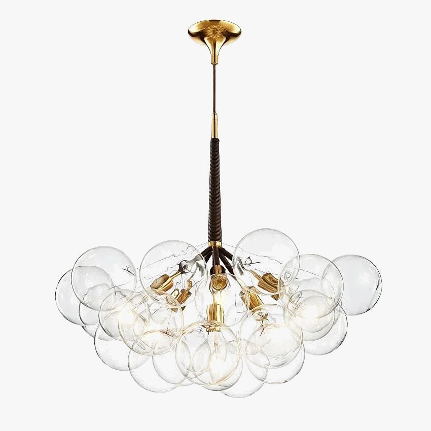 lustre moderne en verre à bulles pour décoration intérieure