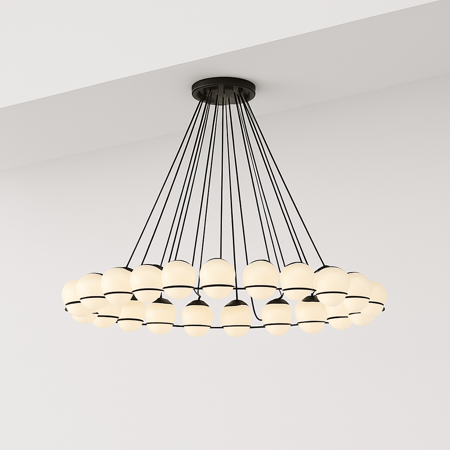 lustre moderne en verre créatif pour éclairage intérieur décoratif