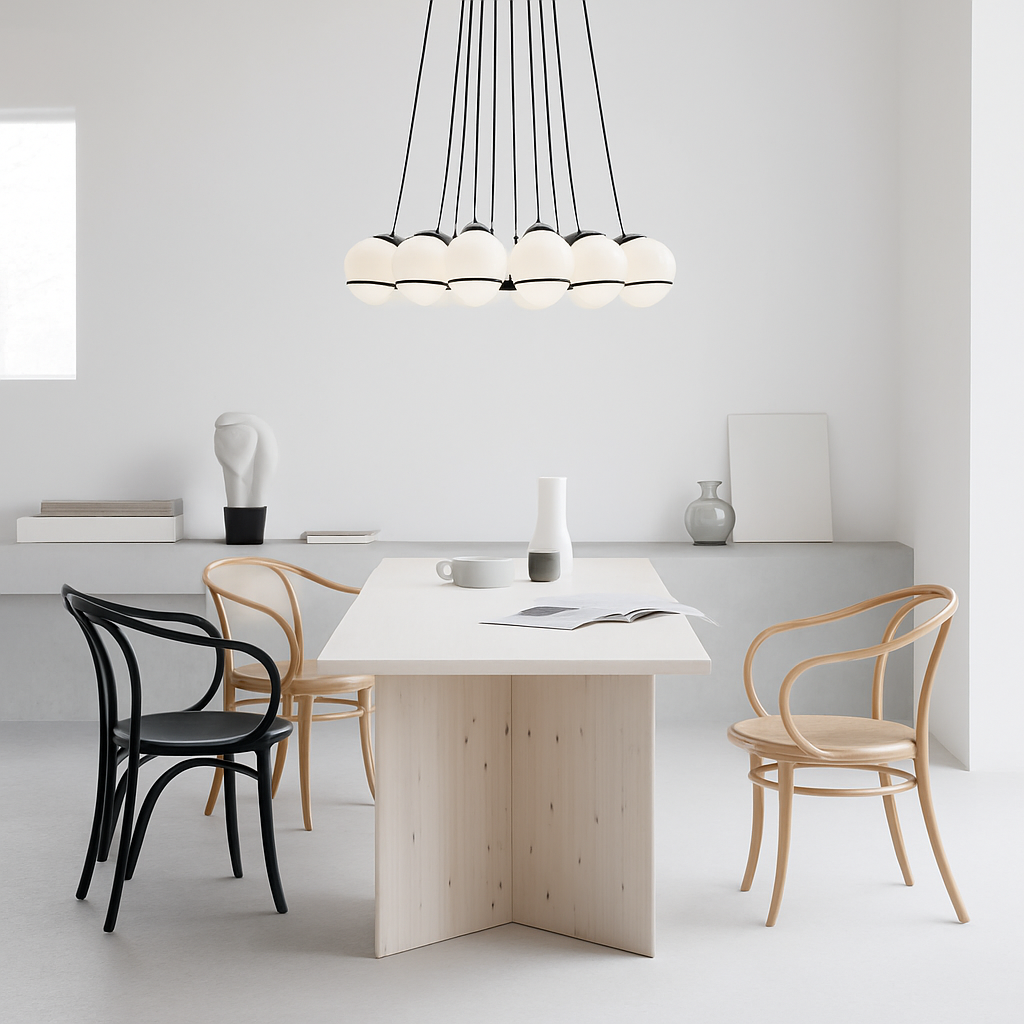 lustre moderne en verre créatif pour éclairage intérieur décoratif