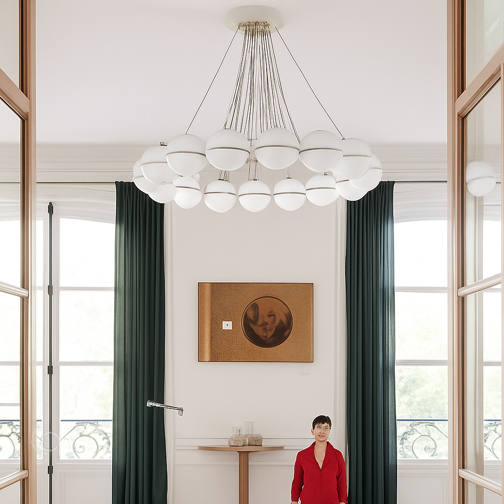 lustre moderne en verre créatif pour éclairage intérieur décoratif