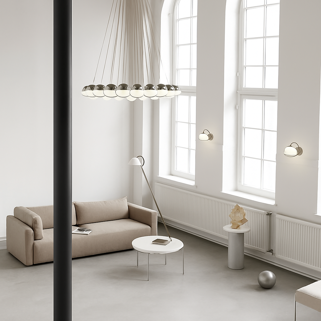 lustre moderne en verre créatif pour éclairage intérieur décoratif