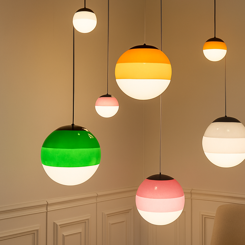 lustre moderne en verre décoratif pour intérieur élégant
