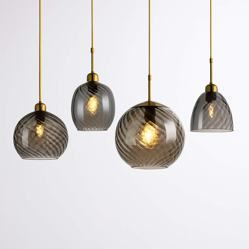 lustre moderne en verre décoratif pour intérieur élégant