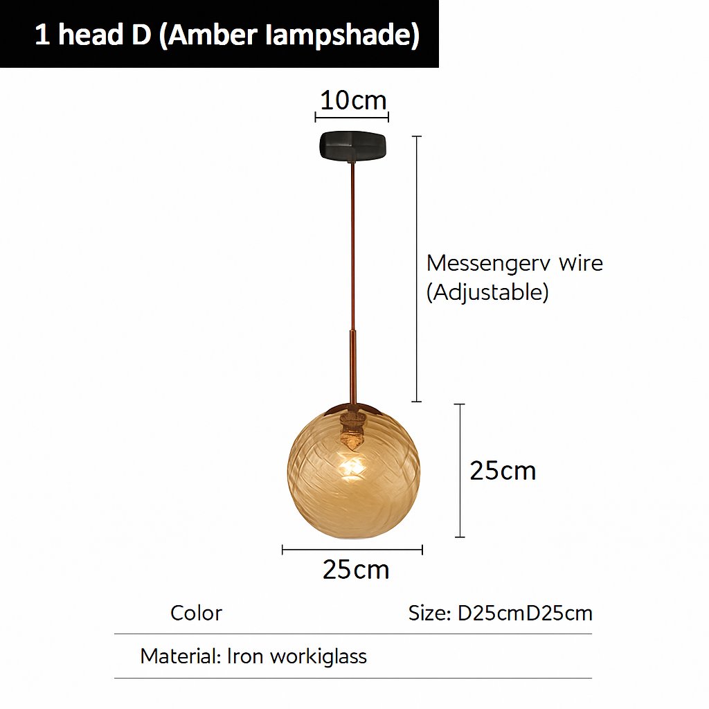 lustre moderne en verre décoratif pour intérieur élégant