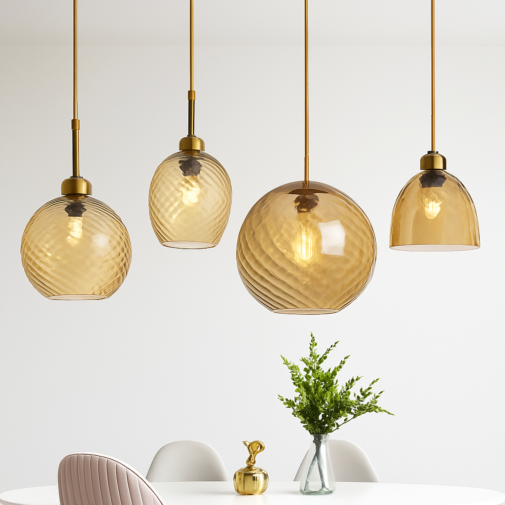 lustre moderne en verre décoratif pour intérieur élégant