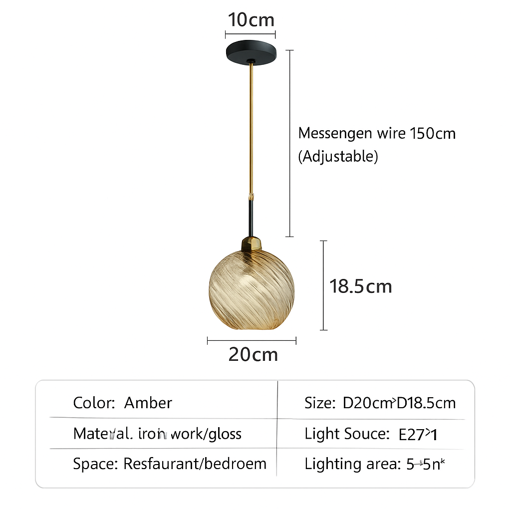 lustre moderne en verre décoratif pour intérieur élégant