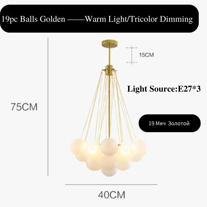 lustre moderne en verre design nordique pour éclairage élégant