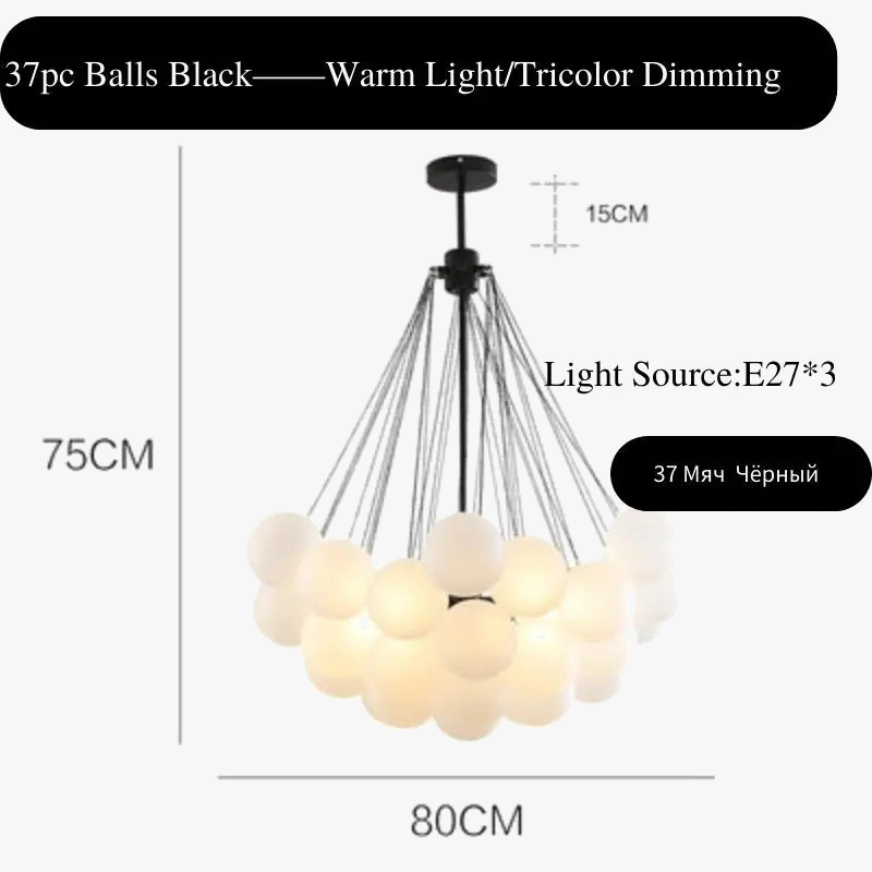 lustre moderne en verre design nordique pour éclairage élégant