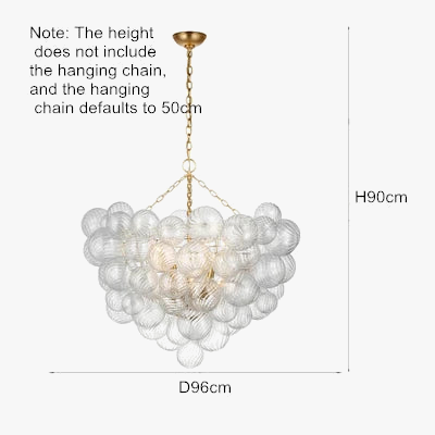 lustre moderne en verre design pour décoration intérieure élégante