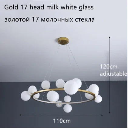 lustre moderne en verre design pour décoration intérieure élégante