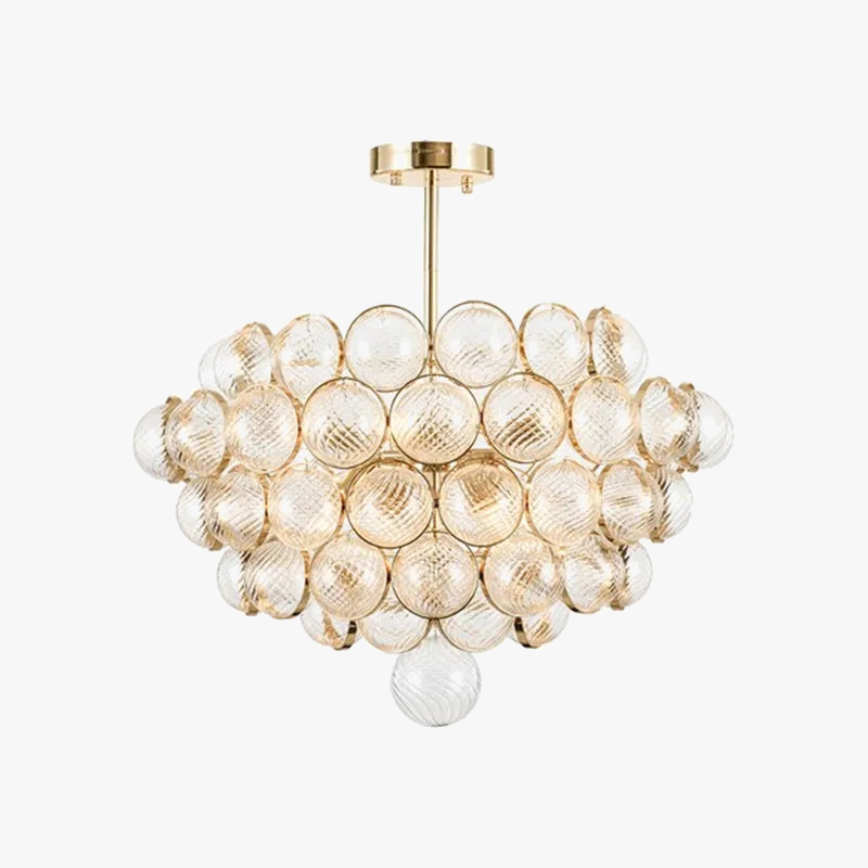 lustre moderne en verre doré design créatif et artistique