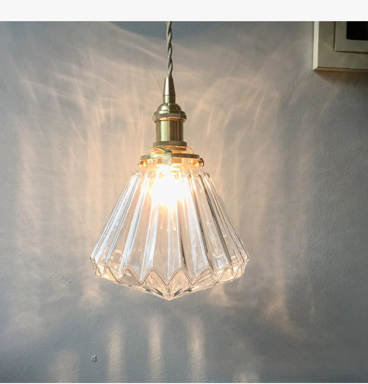 lustre moderne en verre et cuivre design minimaliste pour éclairage créatif
