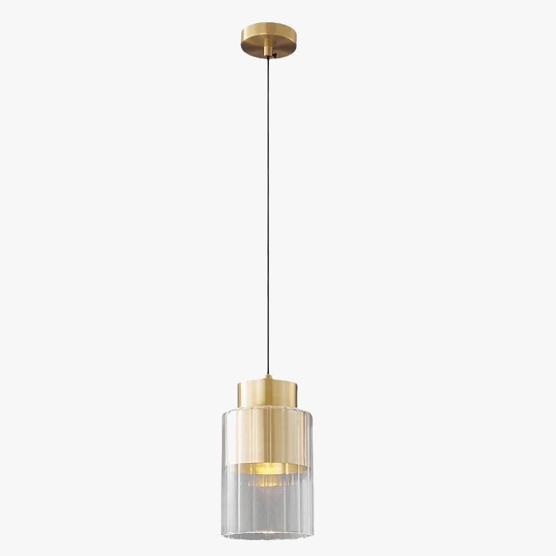 lustre moderne en verre et laiton avec fil réglable